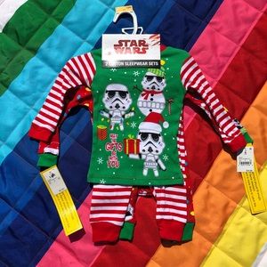 12 Month NEW Star Wars Christmas PJs Sets